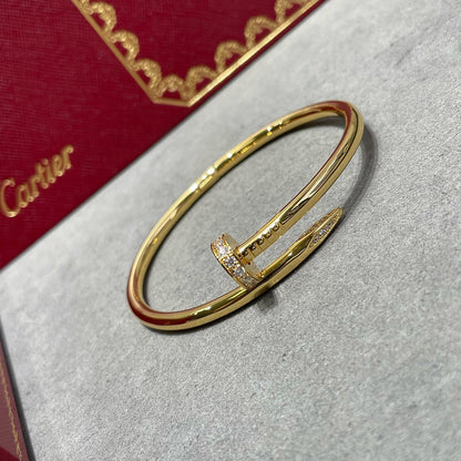 [Luna Brilliance] Clover & Love & Juste 3-Piece Gold Bracelet Stack Set