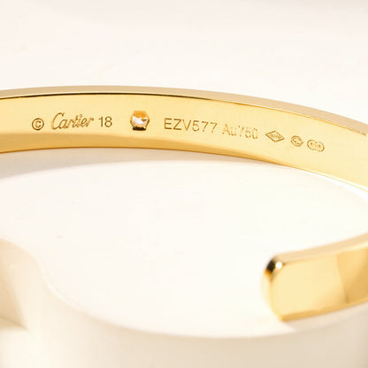 [Luna Brilliance] LOVE BRACELET 6.1MM 1 DIAMOND OPEN CUFF