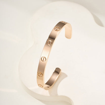 [Luna Brilliance] LOVE BRACELET 6.1MM OPEN CUFF