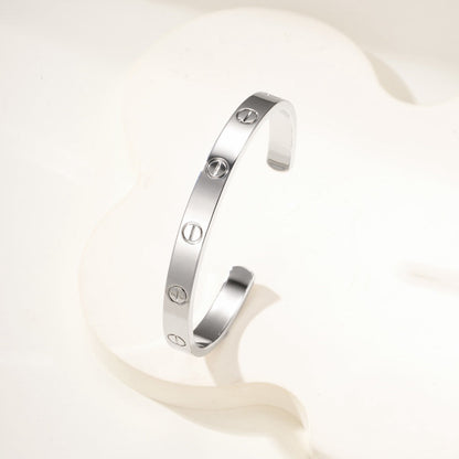 [Luna Brilliance] LOVE BRACELET 6.1MM OPEN CUFF