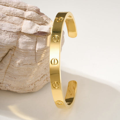 [Luna Brilliance] LOVE BRACELET 6.1MM OPEN CUFF