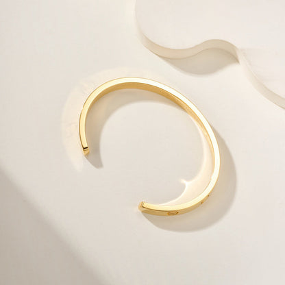 [Luna Brilliance] LOVE BRACELET 6.1MM OPEN CUFF