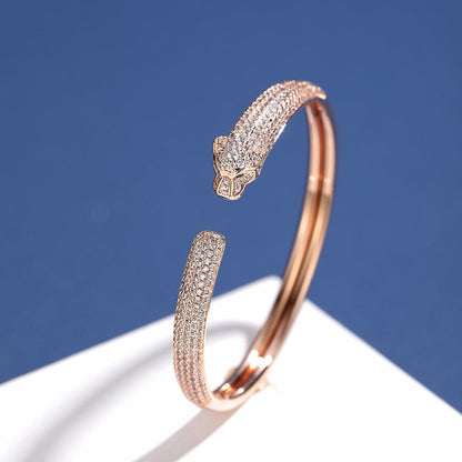 [Luna Brilliance] PANTHERE FULL DIAMOND OPEN BRACELET