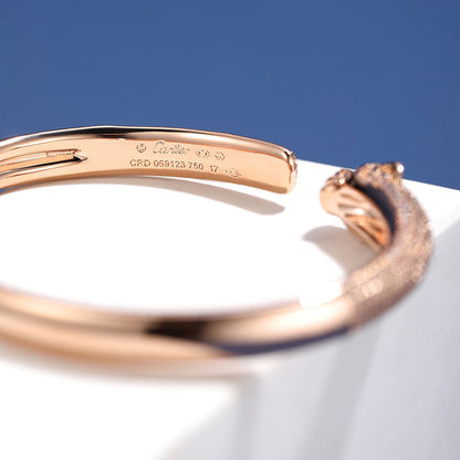 [Luna Brilliance] PANTHERE FULL DIAMOND OPEN BRACELET