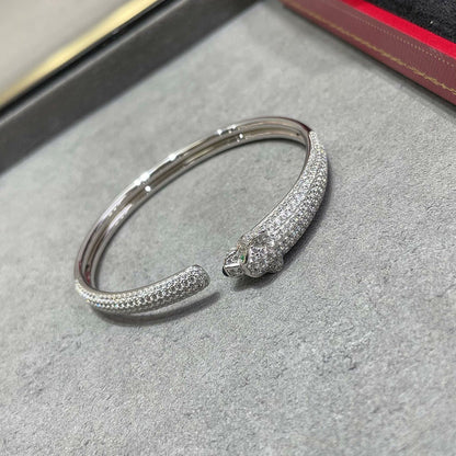 [Luna Brilliance] PANTHERE FULL DIAMOND OPEN BRACELET