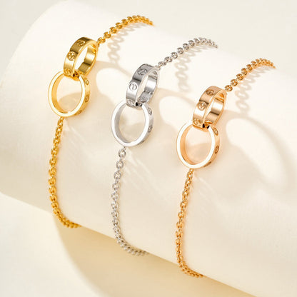 [Luna Brilliance] LOVE BRACELET DOUBLE RING