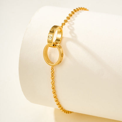 [Luna Brilliance] LOVE BRACELET DOUBLE RING