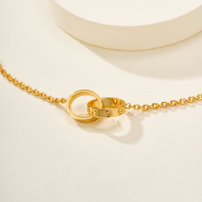 [Luna Brilliance] LOVE BRACELET DOUBLE RING