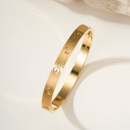 [Luna Brilliance] LOVE BRACELET 6.1MM BRUSHED