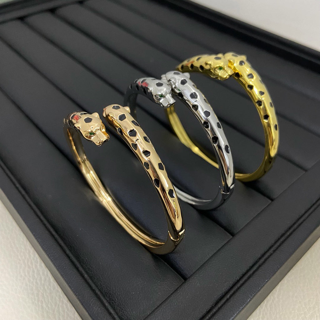 [Luna Brilliance] PANTHERE DOUBLE HEADED OPEN BRACELET