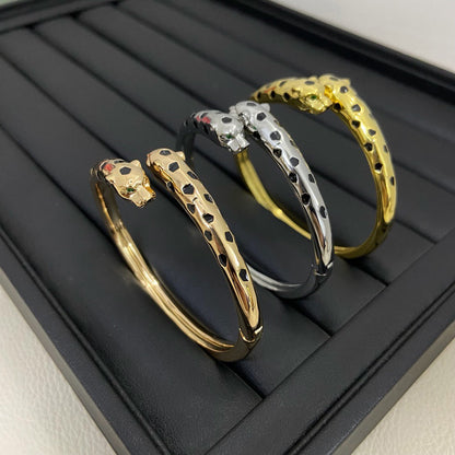 [Luna Brilliance] PANTHERE DOUBLE HEADED OPEN BRACELET