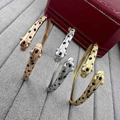 [Luna Brilliance] PANTHERE DOUBLE HEADED OPEN BRACELET