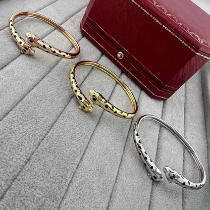 [Luna Brilliance] PANTHERE DOUBLE HEADED OPEN BRACELET