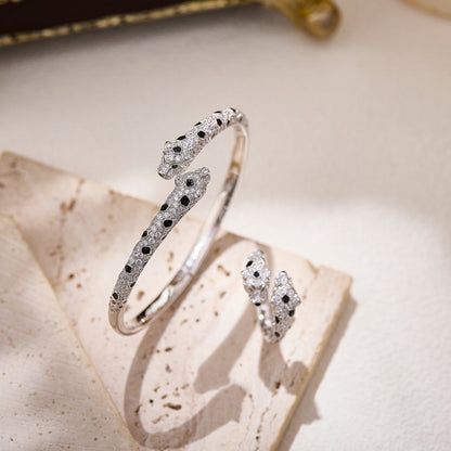 [Luna Brilliance] PANTHERE DOUBLE HEADED FULL DIAMOND  RING