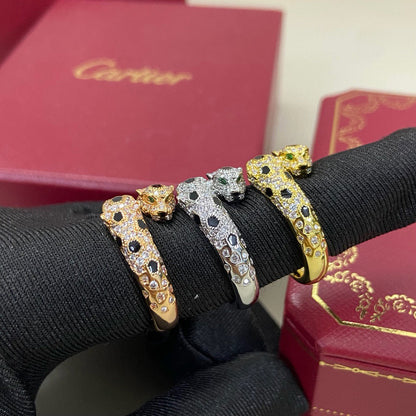[Luna Brilliance] PANTHERE DOUBLE HEADED FULL DIAMOND  RING