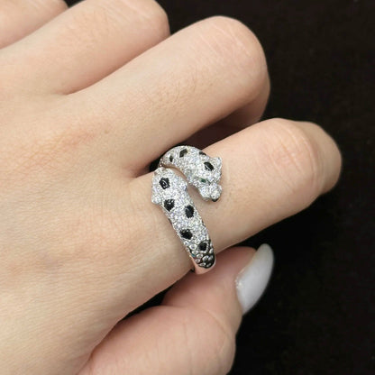 [Luna Brilliance] PANTHERE DOUBLE HEADED FULL DIAMOND  RING