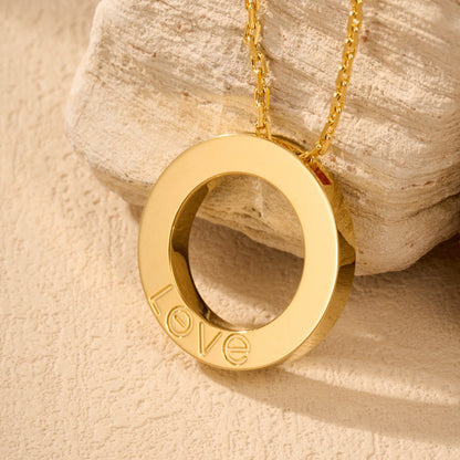 [Luna Brilliance] LOVE NECKLACE 16MM  FULL DIAMOND