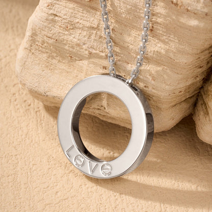 [Luna Brilliance] LOVE NECKLACE 16MM  FULL DIAMOND