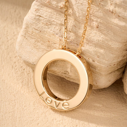 [Luna Brilliance] LOVE NECKLACE 16MM  FULL DIAMOND