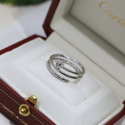 [Luna Brilliance] JUSTE RING 4.8MM HALF DIAMOND