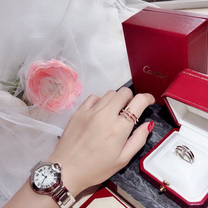 [Luna Brilliance] JUSTE RING 4.8MM HALF DIAMOND