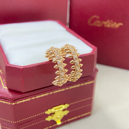 [Luna Brilliance] CLASH 6.4MM FULL DIAMOND SMALL EARRINGS