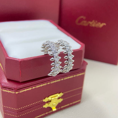 [Luna Brilliance] CLASH 6.4MM FULL DIAMOND SMALL EARRINGS