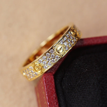 [Luna Brilliance] LOVE RING 4.0MM DIAMOND PAVED