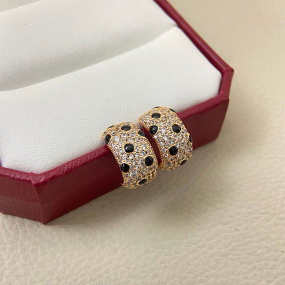 [Luna Brilliance] PANTHERE MINI FULL DIAMOND EARRINGS