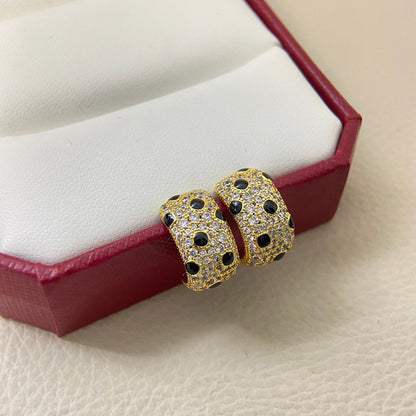 [Luna Brilliance] PANTHERE MINI FULL DIAMOND EARRINGS