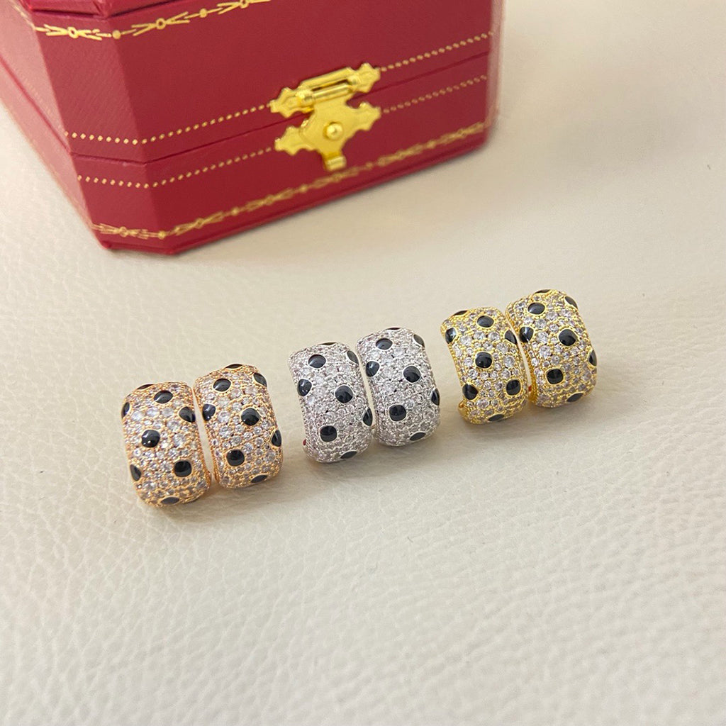 [Luna Brilliance] PANTHERE MINI FULL DIAMOND EARRINGS