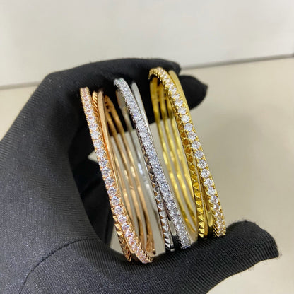[Luna Brilliance] ETINCELLE HALF-PAVED DIAMOND BRACELET