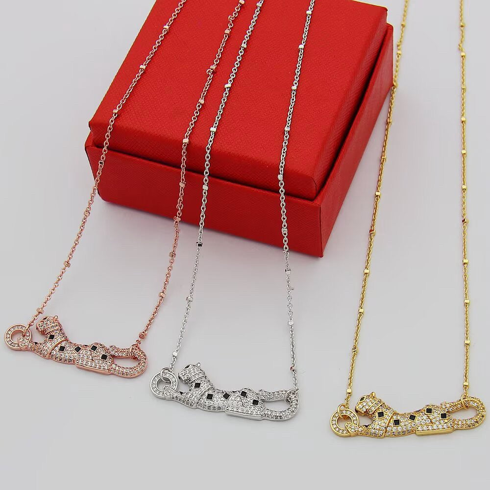 [Luna Brilliance] PANTHERE PAVED DIAMOND NECKLACE