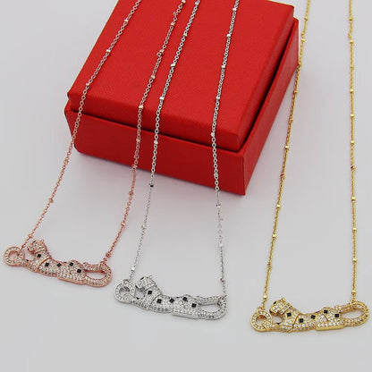 [Luna Brilliance] PANTHERE PAVED DIAMOND NECKLACE