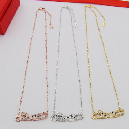 [Luna Brilliance] PANTHERE PAVED DIAMOND NECKLACE