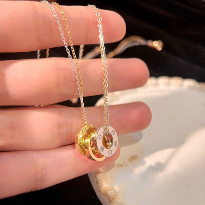 [Luna Brilliance] LOVE 6 DIAMOND PENDANT NECKLACE