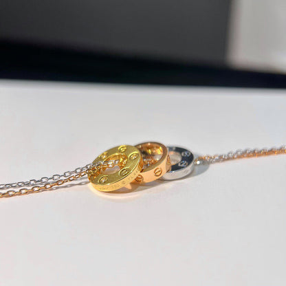 [Luna Brilliance] LOVE 6 DIAMOND PENDANT NECKLACE