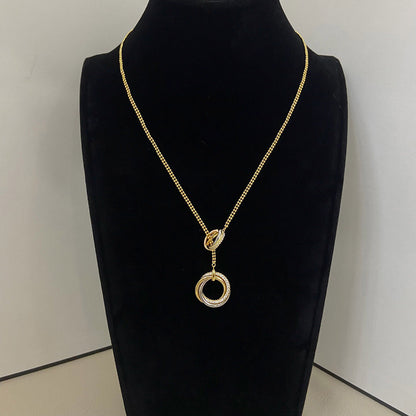 [Luna Brilliance] TRINITY DIAMONDS NECKLACE