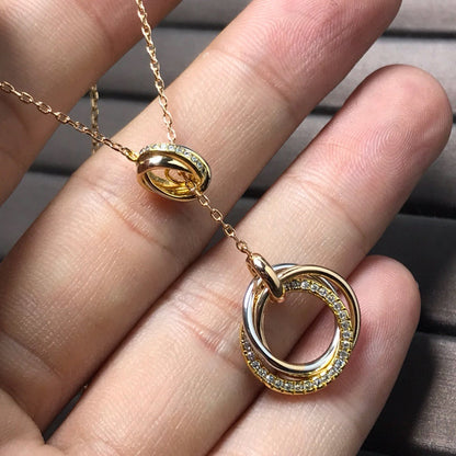[Luna Brilliance] TRINITY DIAMONDS NECKLACE