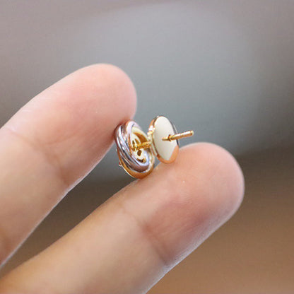 [Luna Brilliance] TRINITY STUD DIAMOND EARRINGS