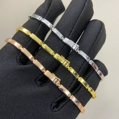 [Luna Brilliance] PANTHERE HALF DIAMOND ON CHAIN BRACELET
