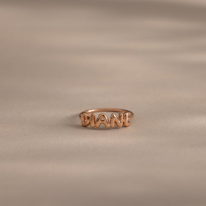 Bubble Name Ring