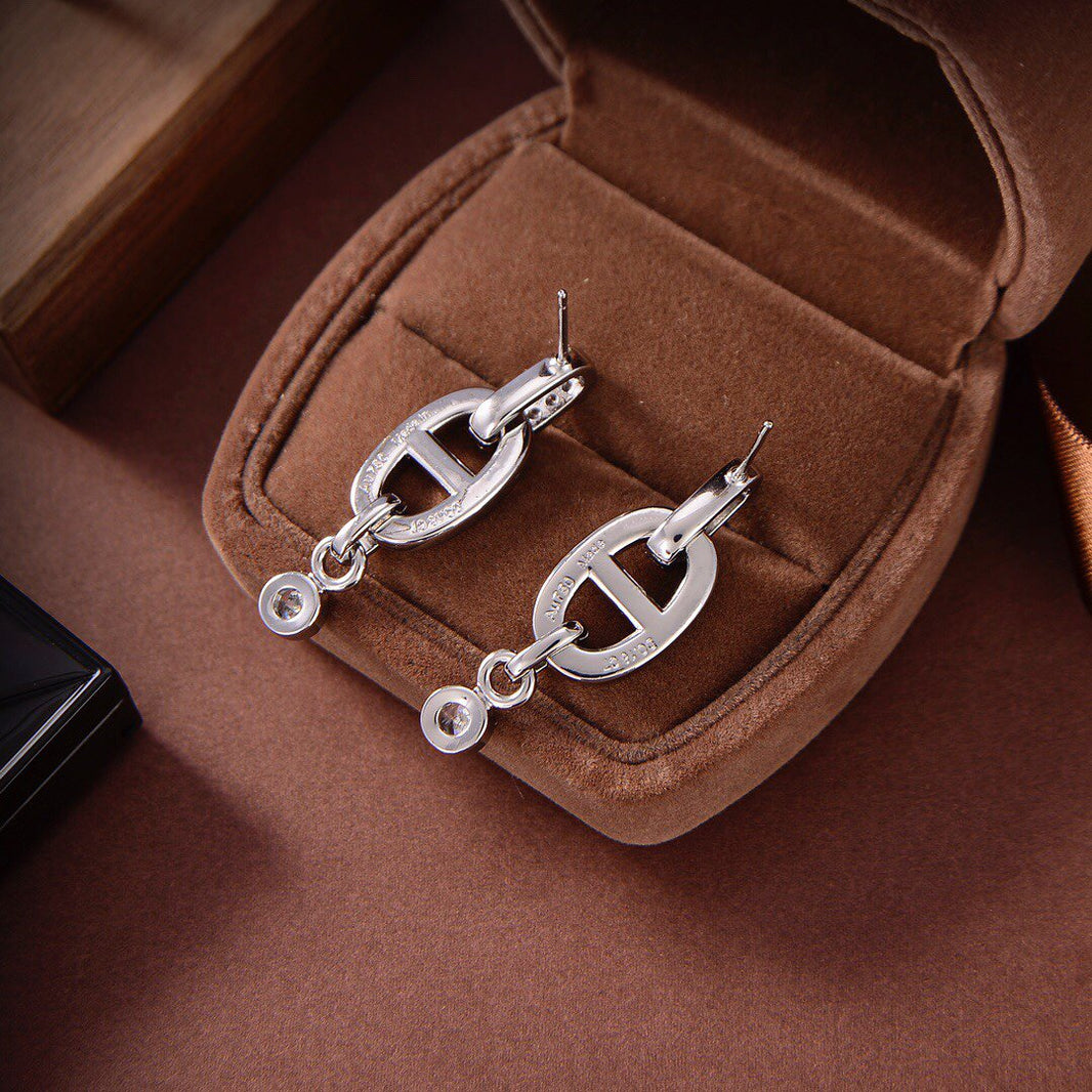[Luna Brilliance]HM CHAINE DIAMOND EARRINGS
