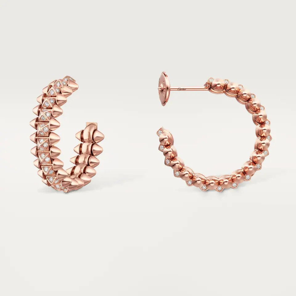 [Luna Brilliance] CLASH 6.4MM FULL DIAMOND SMALL EARRINGS