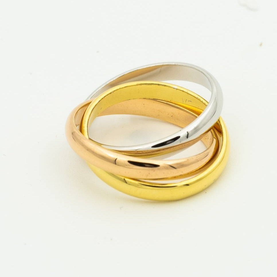 [Luna Brilliance]TRINITY RING GOLD PINK GOLD SILVER