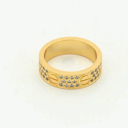 [Luna Brilliance]LOVE RING 5.5MM DIAMONDS PAVED