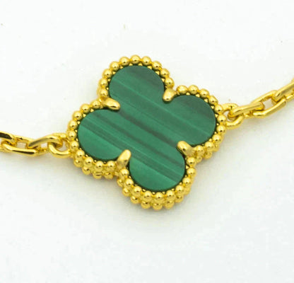 [Luna Brilliance] CLOVER 5 MOTIF MALACHITE BRACELET COLLECTION