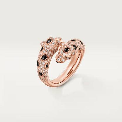 [Luna Brilliance] PANTHERE DOUBLE HEADED FULL DIAMOND  RING
