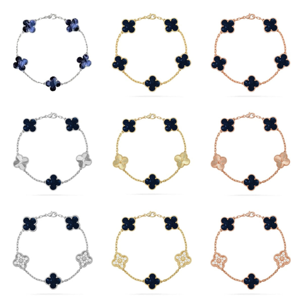 [Luna Brilliance]CLOVER 5 MOTIF PIETERSITE BRACELET COLLECTION