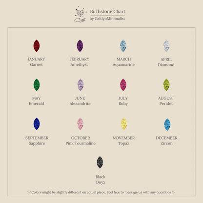 Marquise Infinity Birthstone Ring